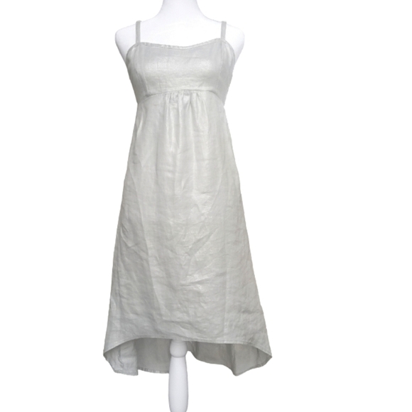 Tommy Bahama Linen Metallic High Low Sundress Size XS - Picture 2 of 5